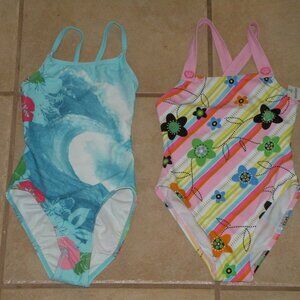 NWT Breaking Waves and XHILARATION swim suits 4 4T